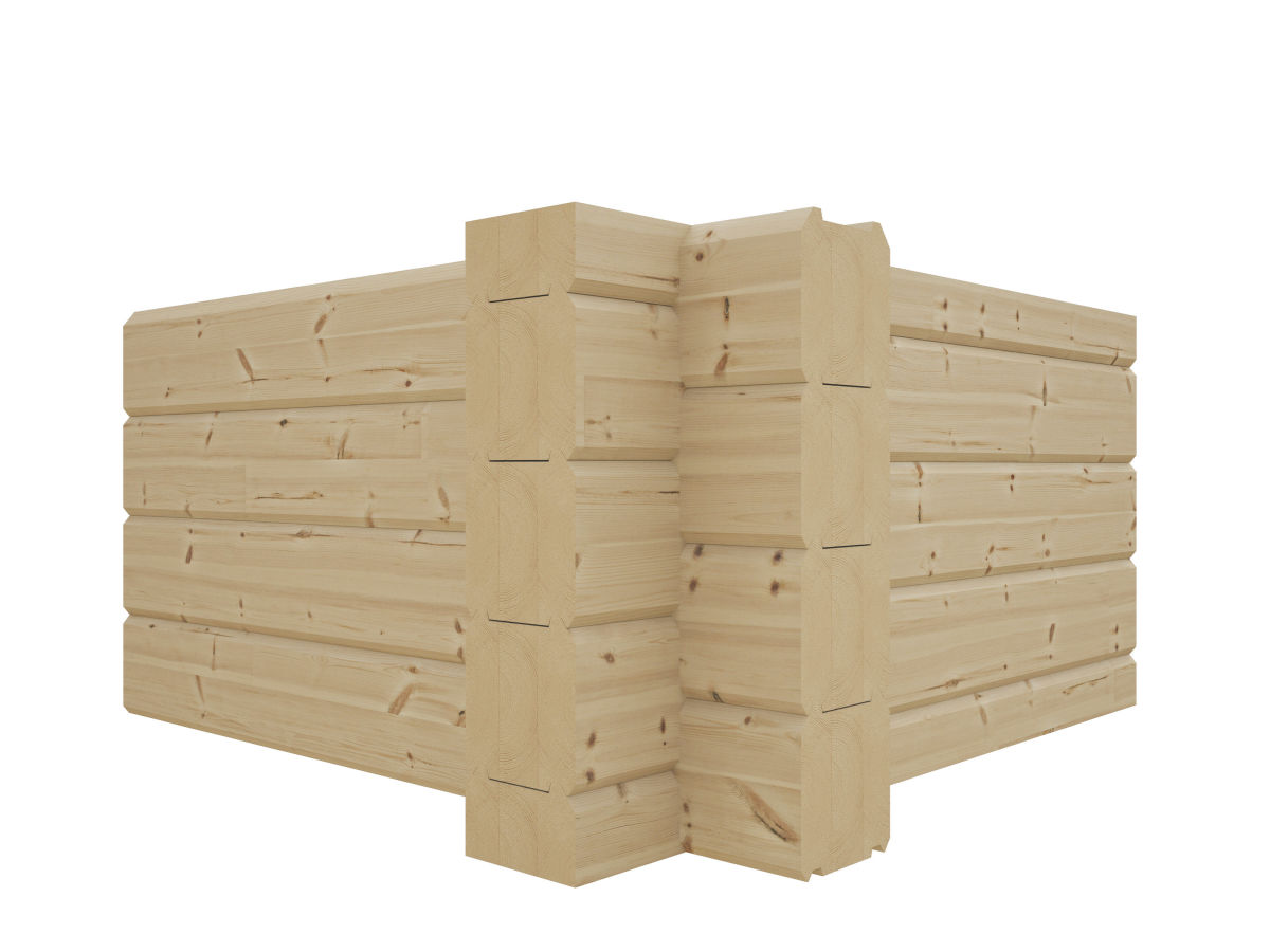 Long corner - classic log profile