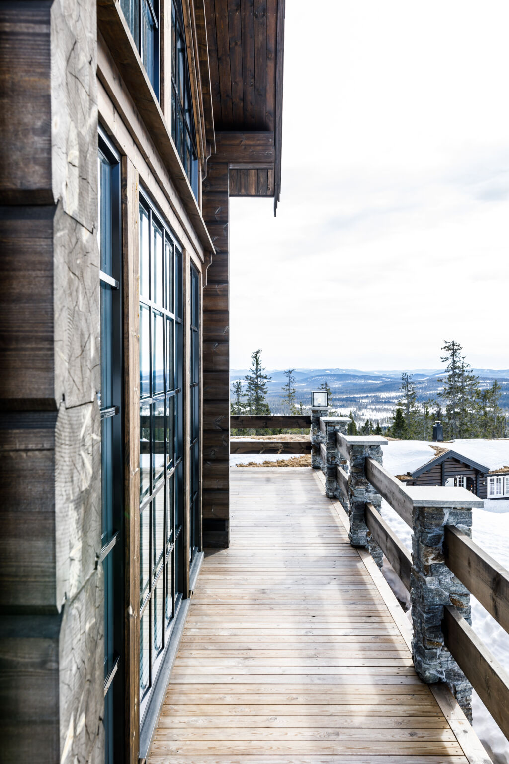 Tømmerhytte i Trysil med veranda