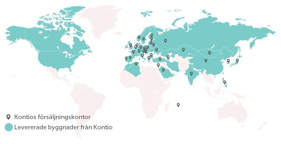 Kontio är en internationell aktör och världens största tillverkare av timmerhus